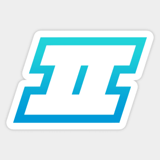 Gemini Light Blue Gradient Outline Sticker